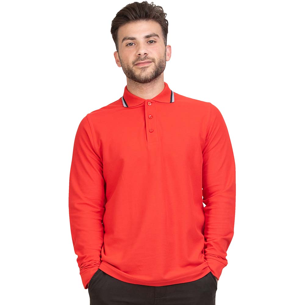 SNAP Polo-Shirt Stripe Longsleeve