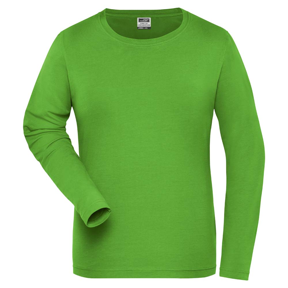JN Ladie´s BIO Stretch-Longsleeve Work Solid
