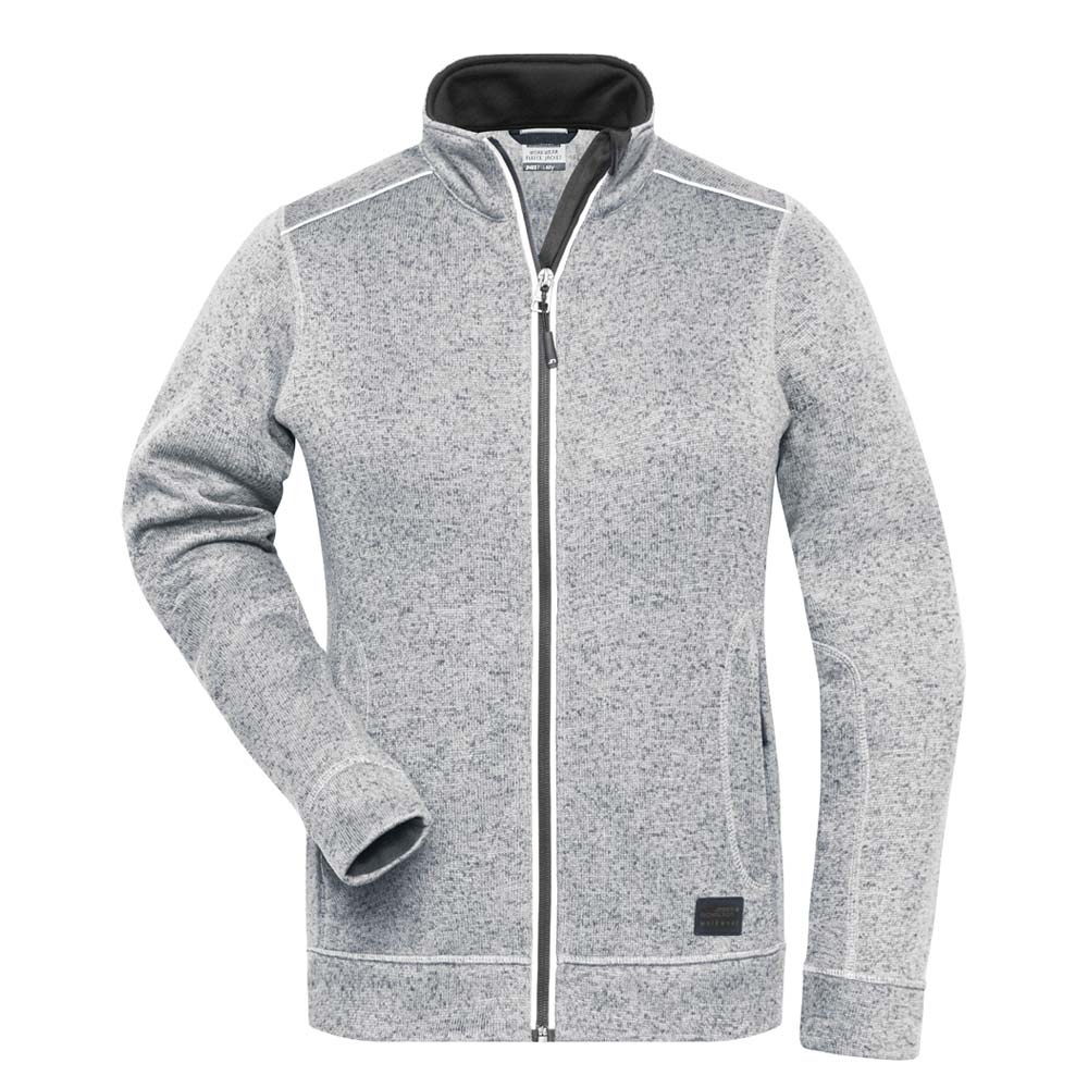 JN Ladie´s Knitted Workwear Fleece Jacket Solid