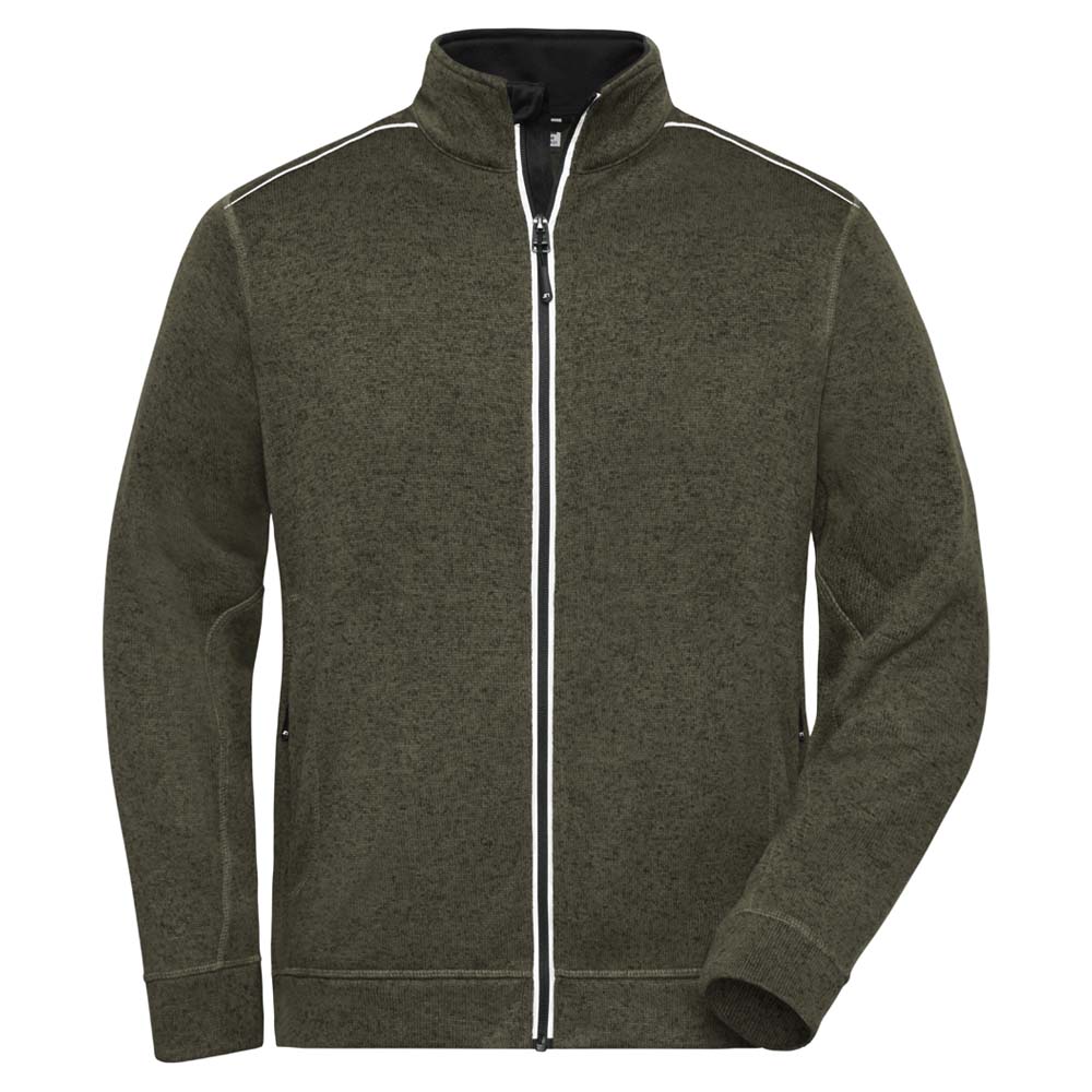 JN Men´s Knitted Workwear Fleece Jacket Solid