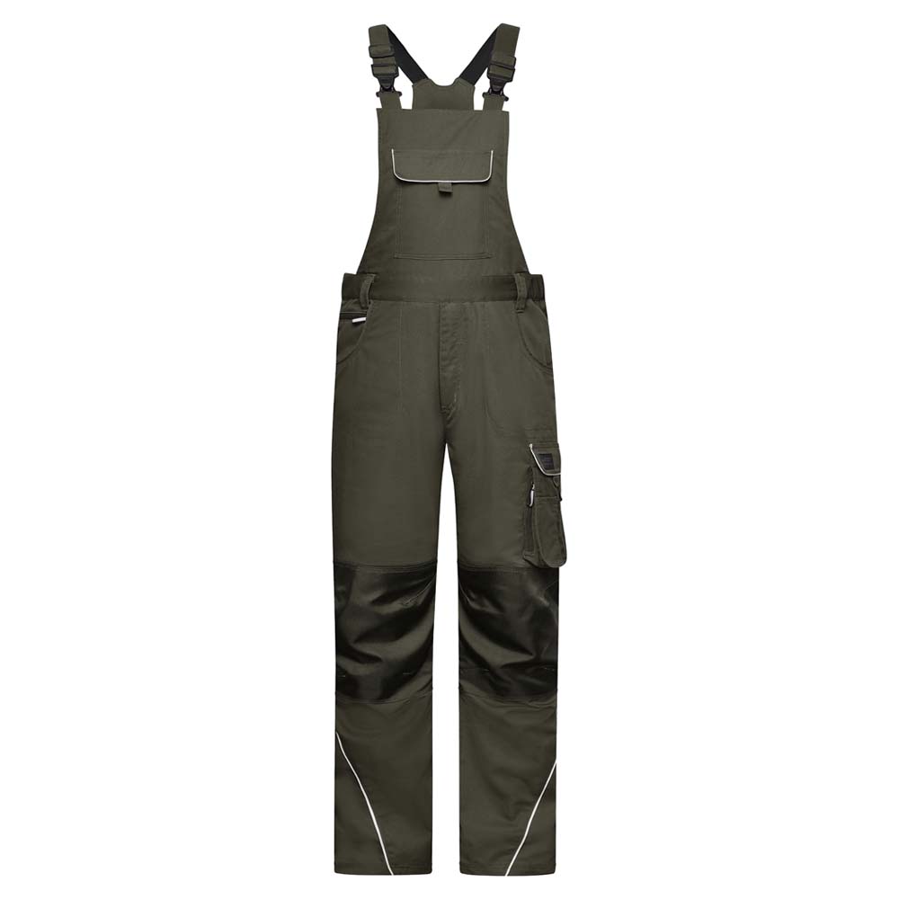 JN Workwear Pants with Bib Solid